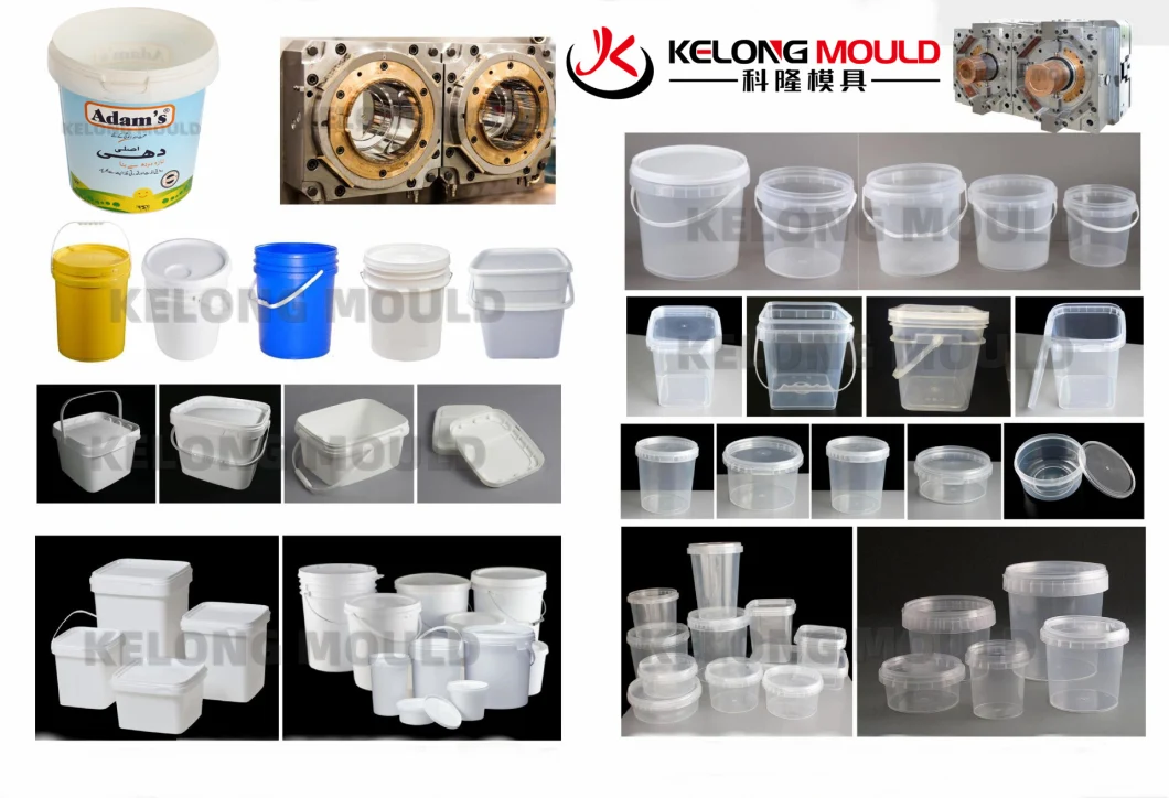 Plastic Oil Pure Water Bottle Blowing PP Bucket Dustbin Tray Barrel Drum Box Can Jar Cup Container Handle Cap Cover Lid Pet Preform Injection Inject Mold Mould